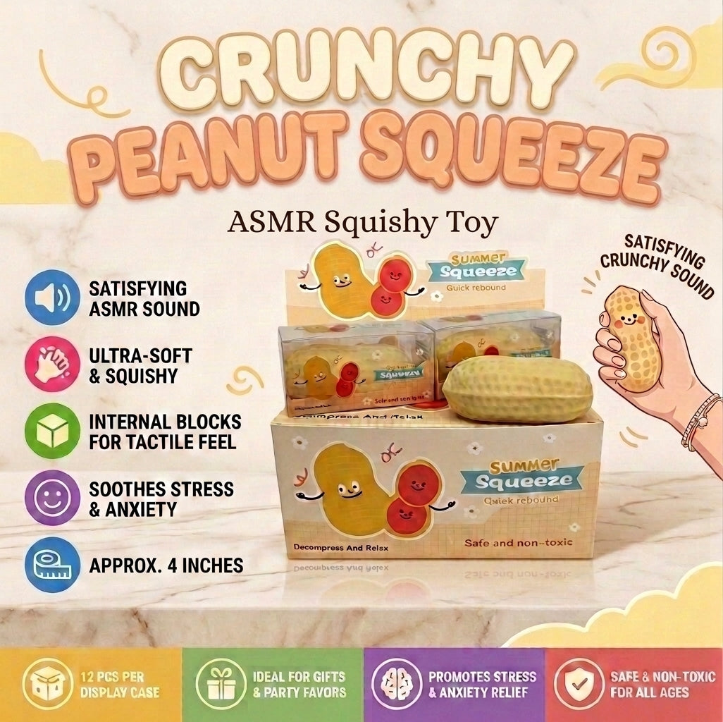 Crunchy Peanut Squishy – ASMR Sensory Toy